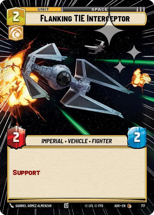 Flanking TIE Interceptor (Hyperspace Foil) (717) [Ashes of the Empire]