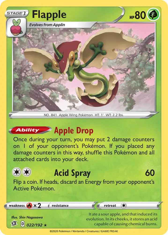 Flapple (022/192) [Sword & Shield: Rebel Clash] - Pokemon Single