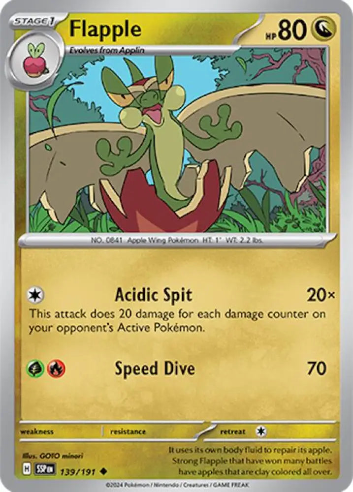 Flapple (139/191) [Scarlet & Violet: Surging Sparks] - Pokemon Single