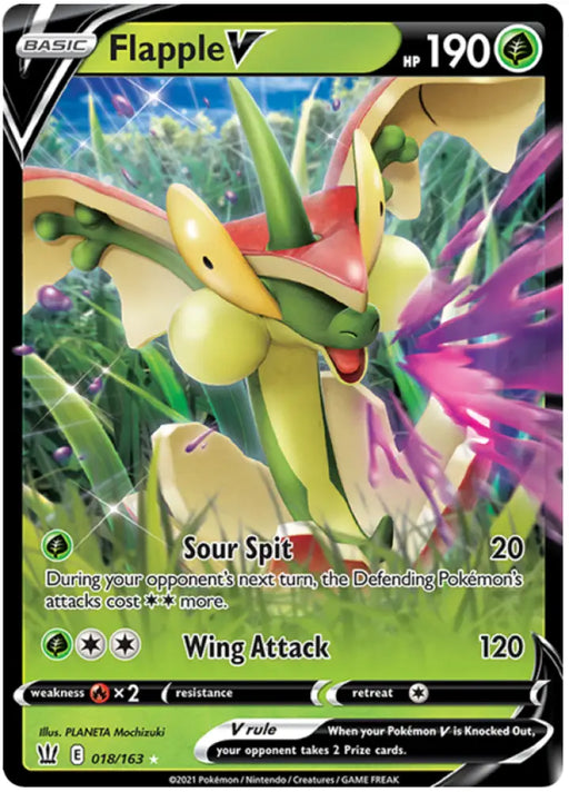 Flapple V (018/163) [Sword & Shield: Battle Styles] - Pokemon Single