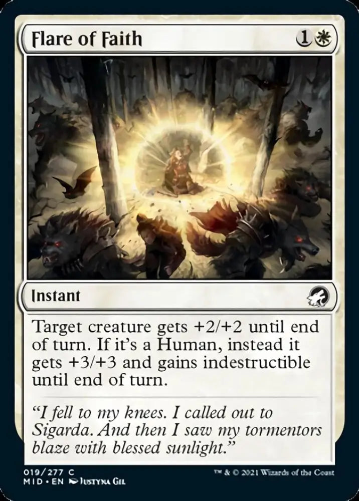Flare of Faith [Innistrad: Midnight Hunt] - MTG Single