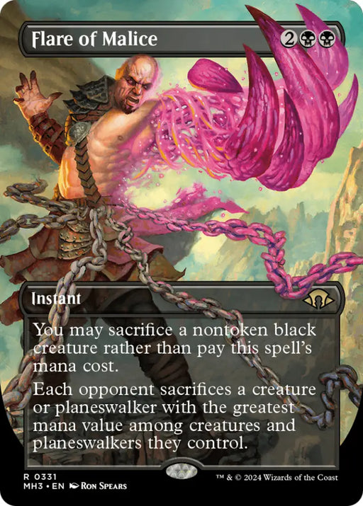 Flare of Malice (Borderless) [Modern Horizons 3] - MTG Single