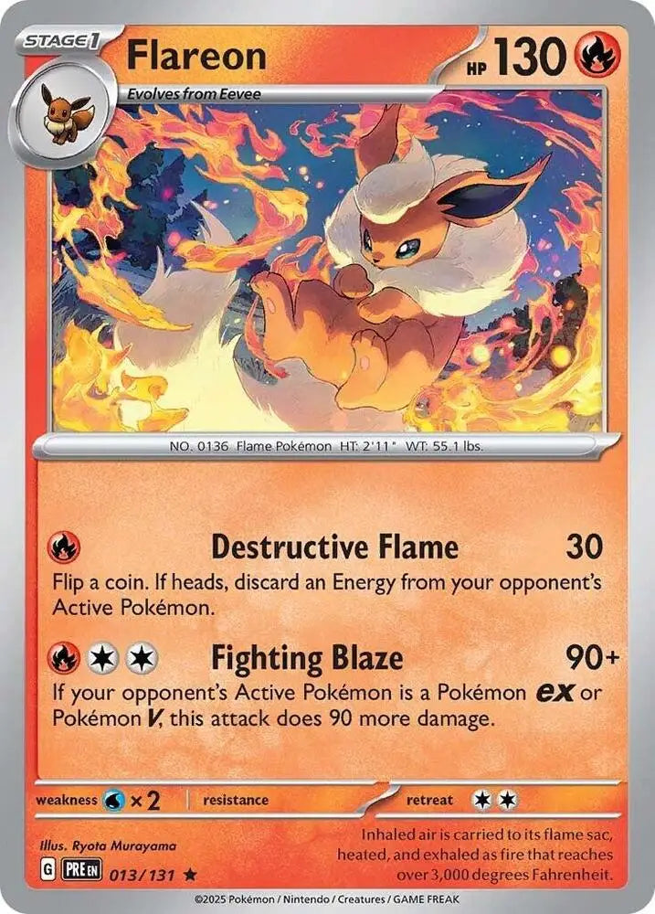 Flareon (013/131) [Scarlet & Violet: Prismatic Evolutions] - Pokemon Single