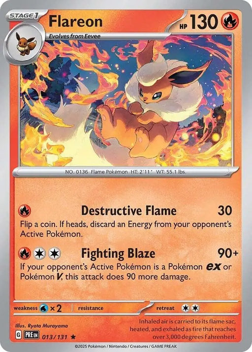 Flareon (013/131) [Scarlet & Violet: Prismatic Evolutions] - Pokemon Single