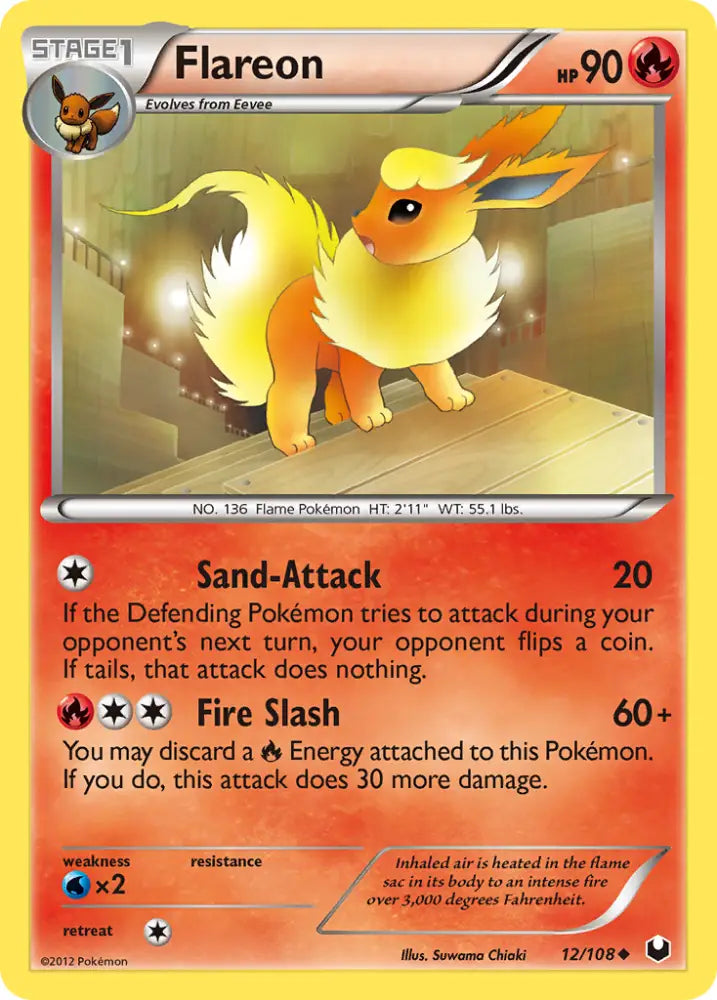 Flareon (12/108) [Black & White: Dark Explorers] - Pokemon Single