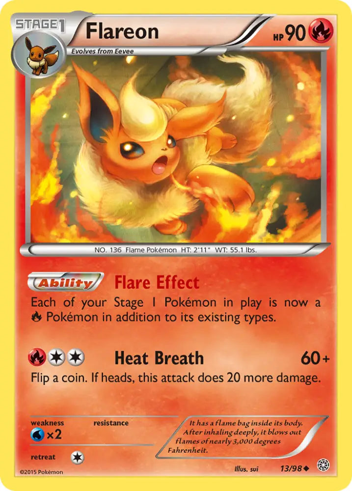 Flareon (13/98) [XY: Ancient Origins] - Pokemon Single