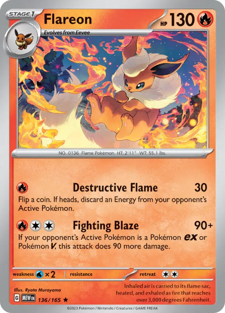 Flareon (136/165) [Scarlet & Violet 151] - Pokemon Single