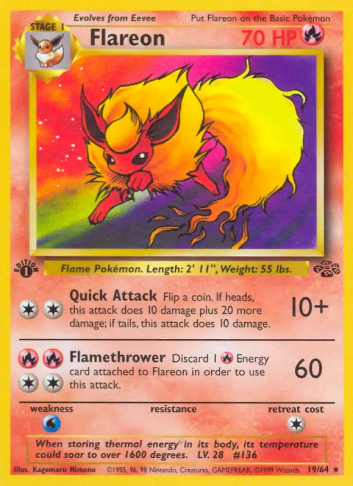 Flareon (19/64) [Jungle 1st Edition] - Pokemon Single