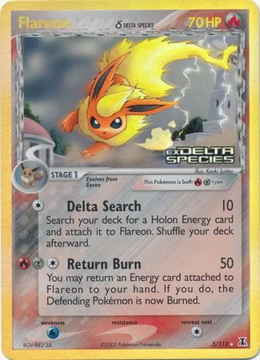 Flareon (5/113) (Delta Species) (Stamped) [EX: Delta Species] - Pokemon Single