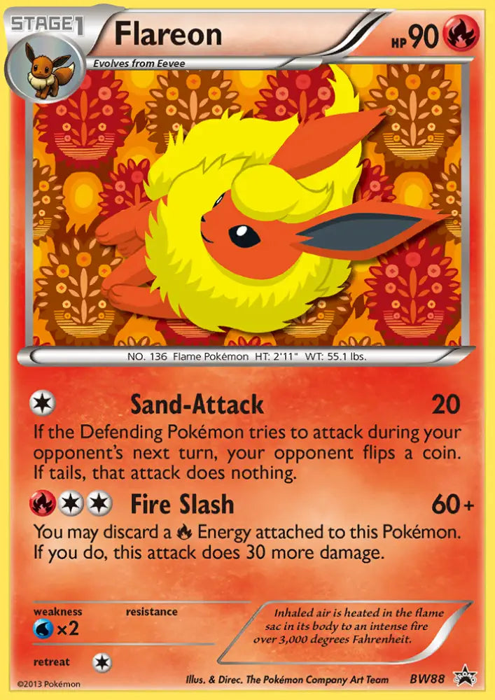 Flareon (BW88) [Black & White: Black Star Promos] - Pokemon Single