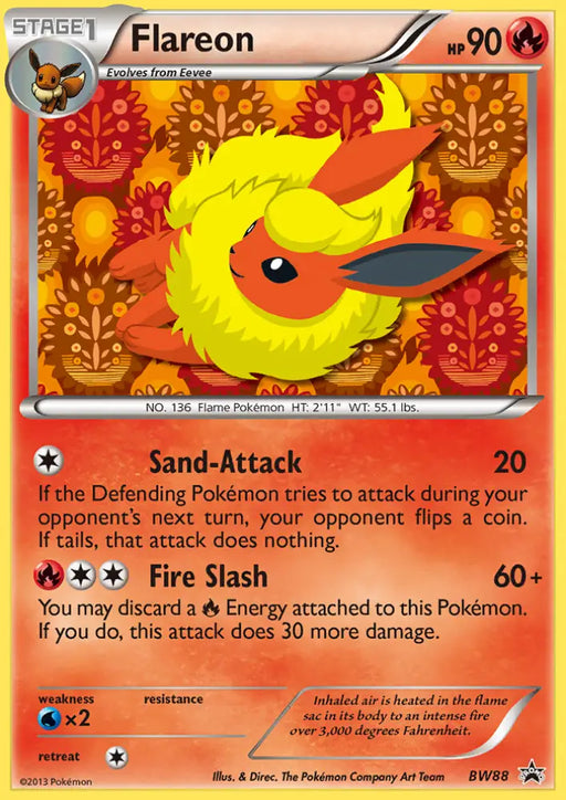 Flareon (BW88) [Black & White: Black Star Promos] - Pokemon Single