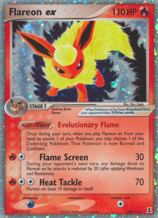 Flareon ex (108/113) [EX: Delta Species] - Pokemon Single