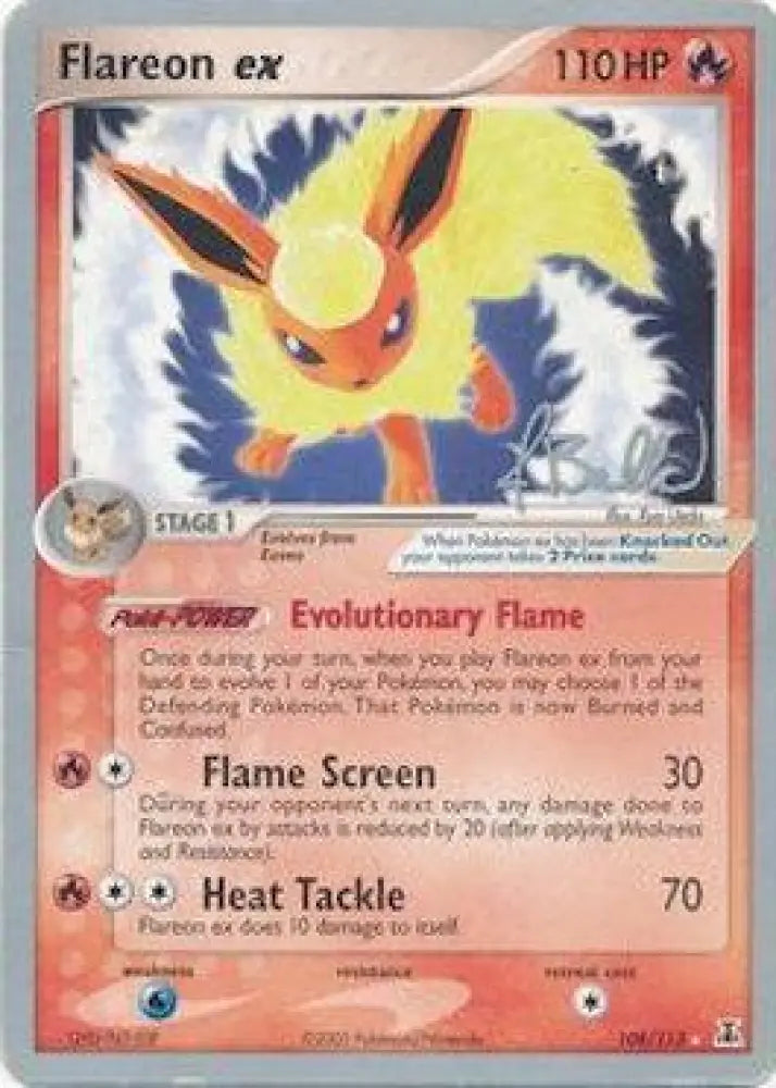 Flareon ex (108/113) (Eeveelutions - Jimmy Ballard) [World Championships 2006] - Pokemon Single