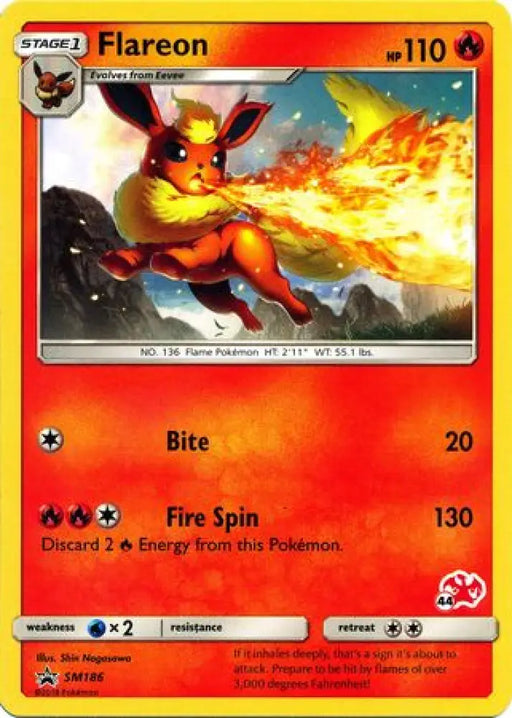 Flareon (SM186) (Charizard Stamp #44) [Battle Academy 2020] - Pokemon Single