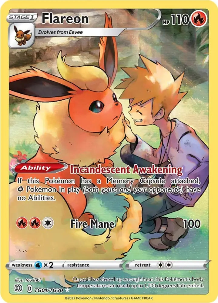 Flareon (TG01/TG30) [Sword & Shield: Brilliant Stars] - Pokemon Single