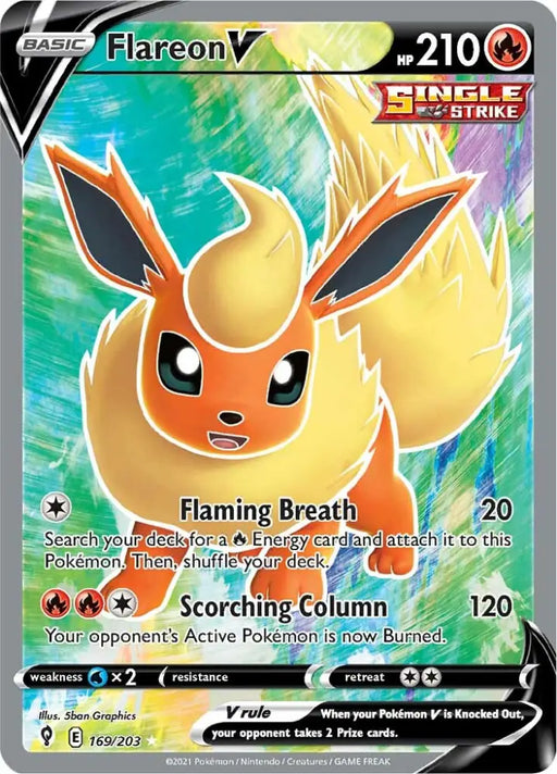 Flareon V (169/203) [Sword & Shield: Evolving Skies] - Pokemon Single