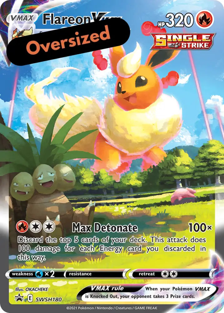 Flareon VMAX (SWSH180) (Jumbo Card) [Sword & Shield: Black Star Promos] - Pokemon Single