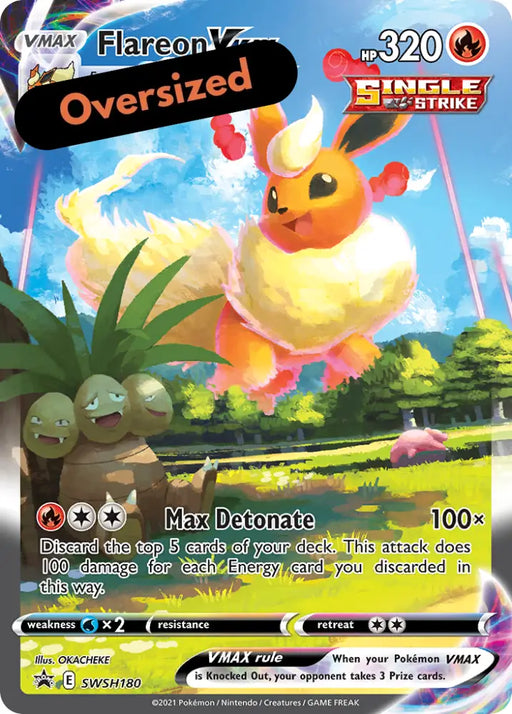 Flareon VMAX (SWSH180) (Jumbo Card) [Sword & Shield: Black Star Promos] - Pokemon Single