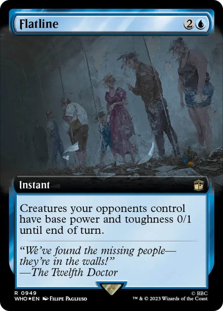Flatline (Extended Art) (Surge Foil) [Doctor Who] - MTG Single