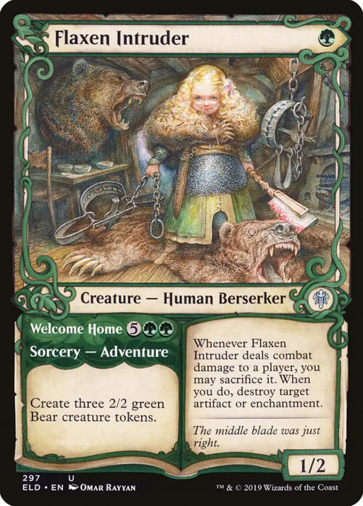 Flaxen Intruder // Welcome Home (Showcase) [Throne of Eldraine] - MTG Single