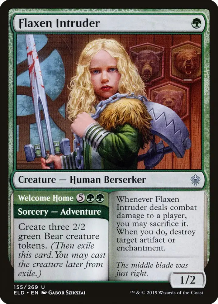 Flaxen Intruder // Welcome Home [Throne of Eldraine] - MTG Single