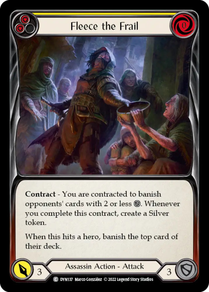 Fleece the Frail (Yellow) [Dynasty] Rainbow Foil - Flesh And Blood Single