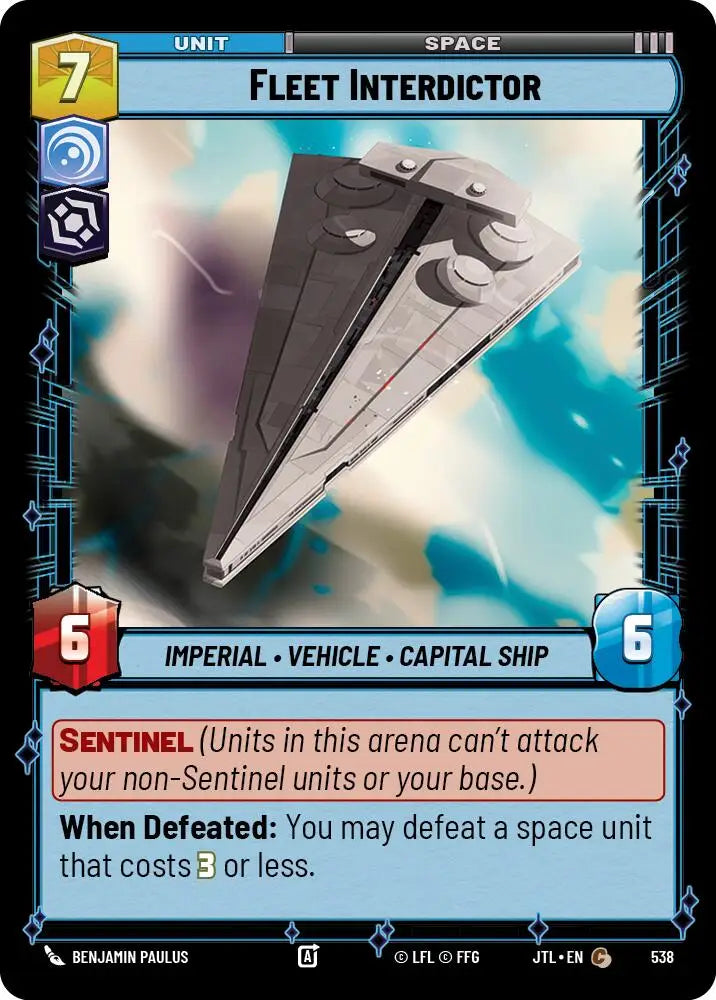 Fleet Interdictor (Foil) (538) [Jump to Lightspeed] - Star Wars: Unlimited Single