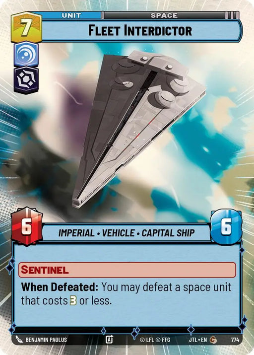 Fleet Interdictor (Hyperspace Foil) (774) [Jump to Lightspeed] - Star Wars: Unlimited Single