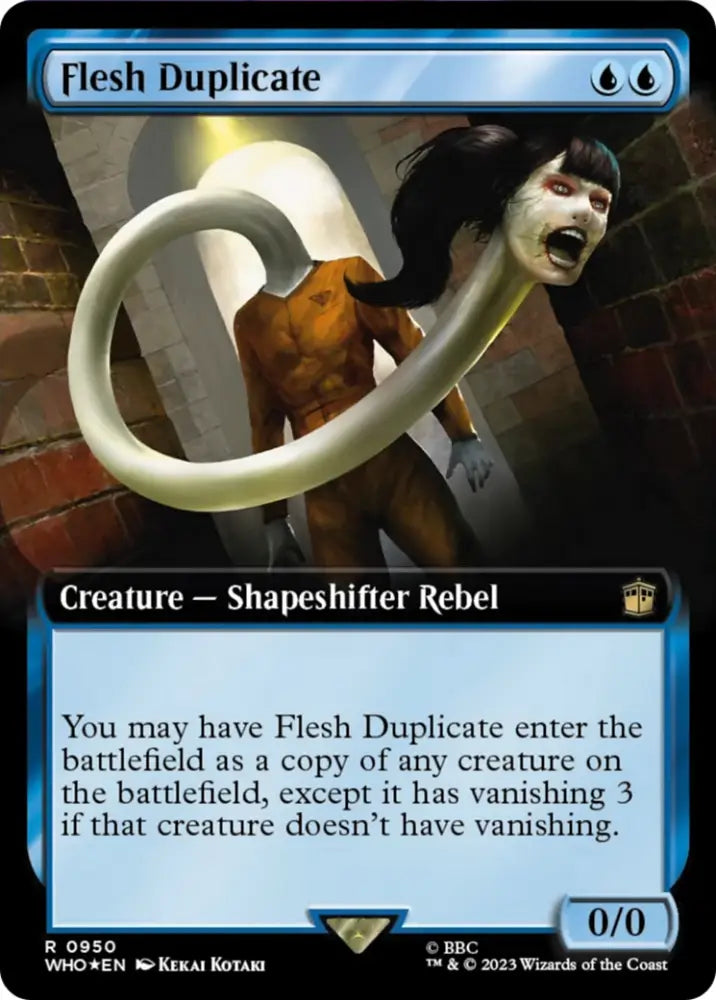 Flesh Duplicate (Extended Art) (Surge Foil) [Doctor Who] - MTG Single