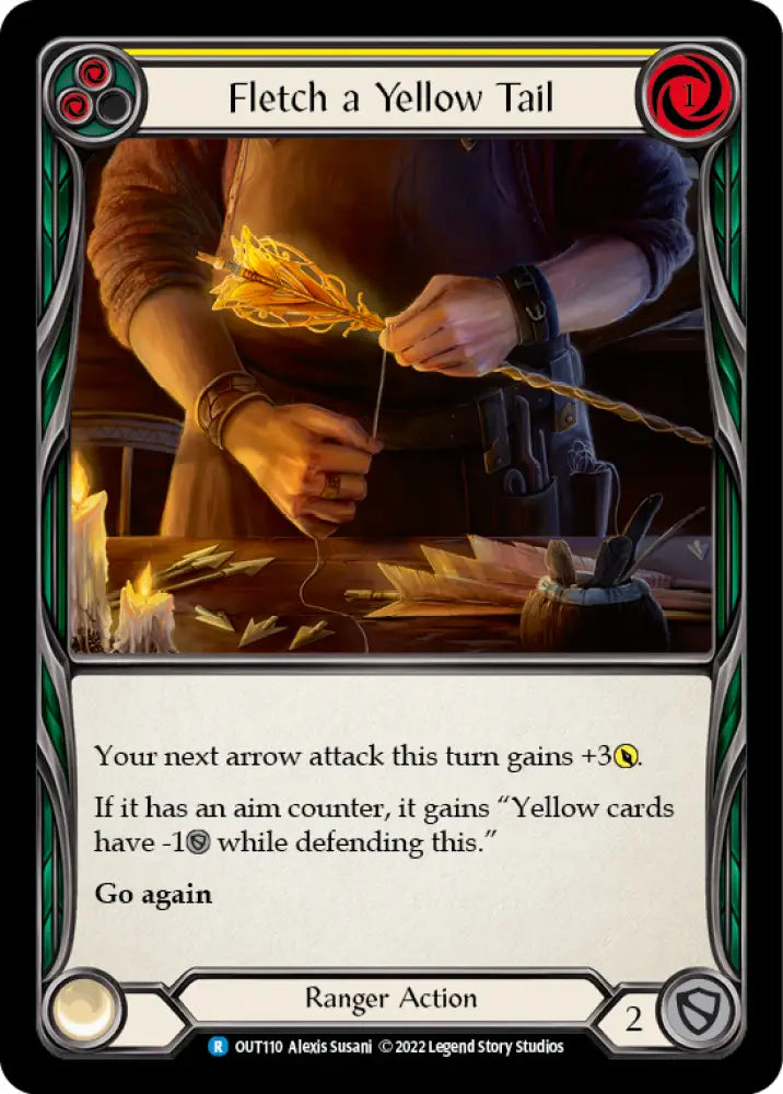 Fletch a Yellow Tail (Yellow) [Outsiders] Rainbow Foil - Flesh And Blood Single