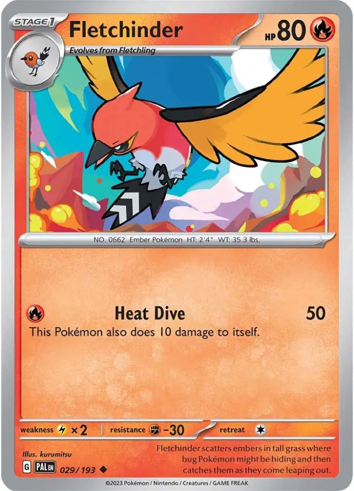 Fletchinder (029/193) [Scarlet & Violet: Paldea Evolved] - Pokemon Single