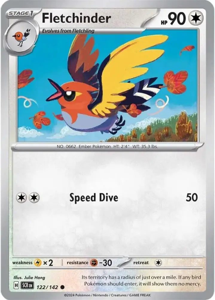 Fletchinder (122/142) [Scarlet & Violet: Stellar Crown] - Pokemon Single