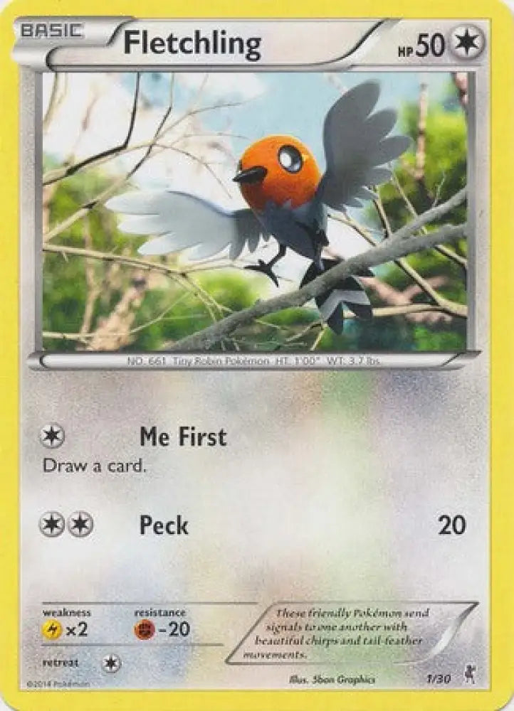 Fletchling (1/30) [XY: Trainer Kit 1 - Bisharp] - Pokemon Single