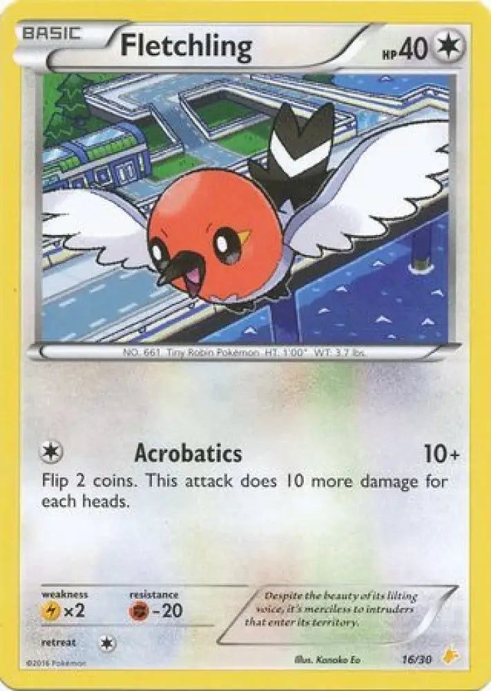 Fletchling (16/30) [XY: Trainer Kit 3 - Pikachu Libre] - Pokemon Single