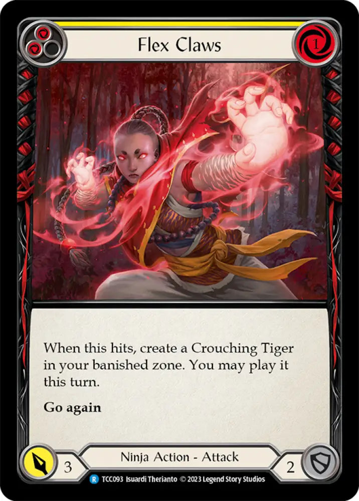 Flex Claws (Yellow) [Round the Table: TCC x LSS] - Flesh And Blood Single