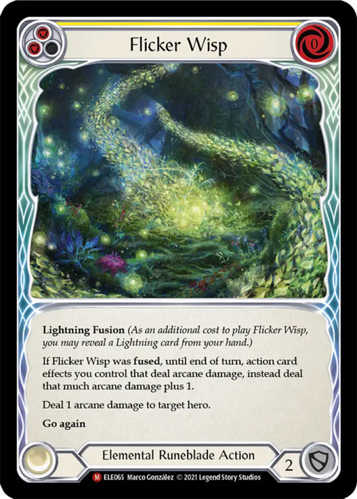 Flicker Wisp [Tales of Aria 1st Edition] 1st Edition Rainbow Foil - Flesh And Blood Single