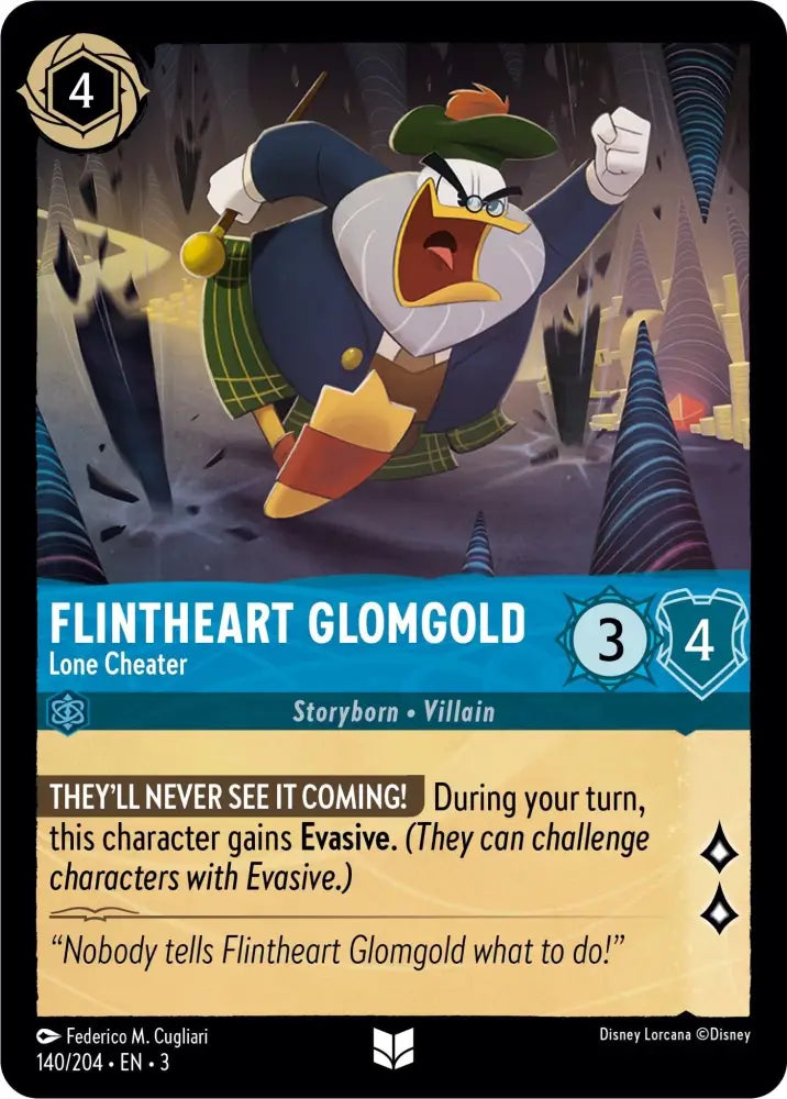 Flintheart Glomgold - Lone Cheater (140/204) [Into the Inklands] - Lorcana Single