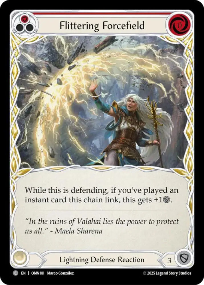 Flittering Forcefield (Red) (OMN181) [Omens of the Third Age]
