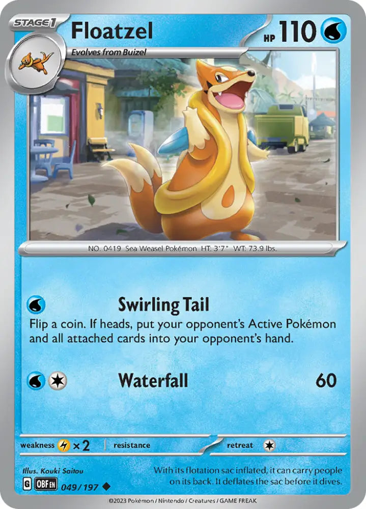 Floatzel (049/197) [Scarlet & Violet: Obsidian Flames] - Pokemon Single