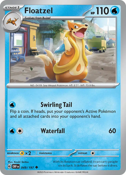 Floatzel (049/197) [Scarlet & Violet: Obsidian Flames] - Pokemon Single