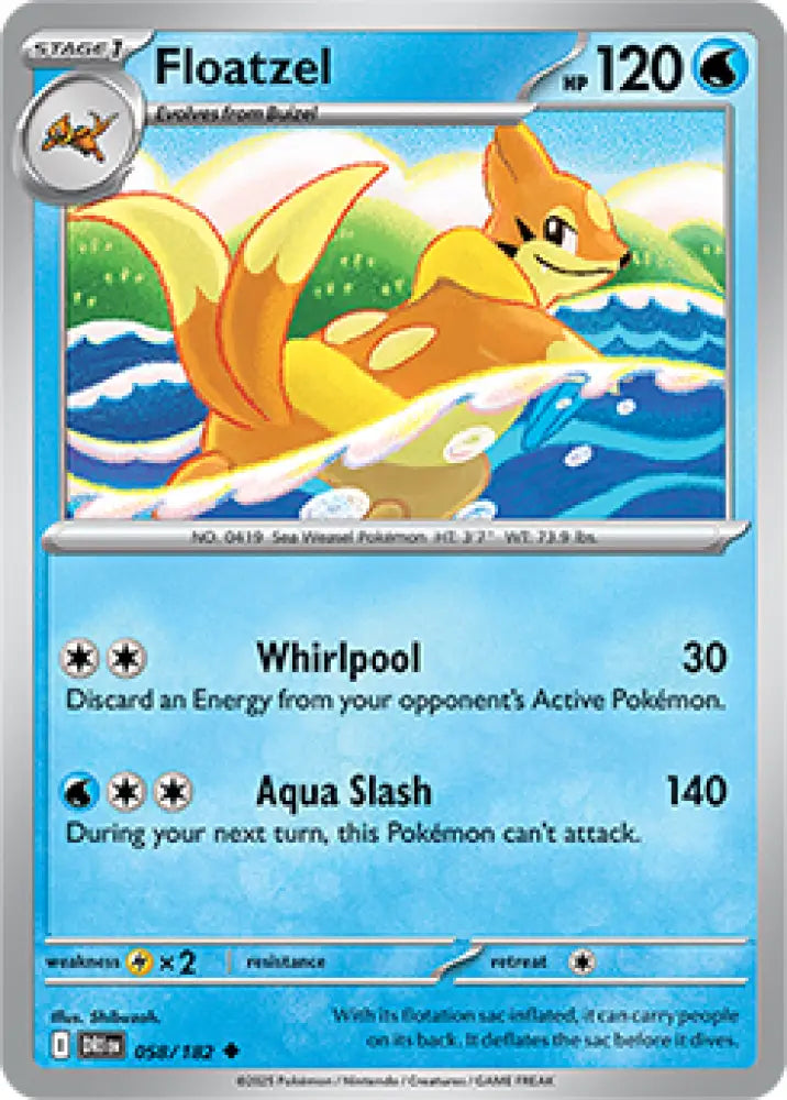 Floatzel (058/182) [SV10: Destined Rivals] - Pokemon Single