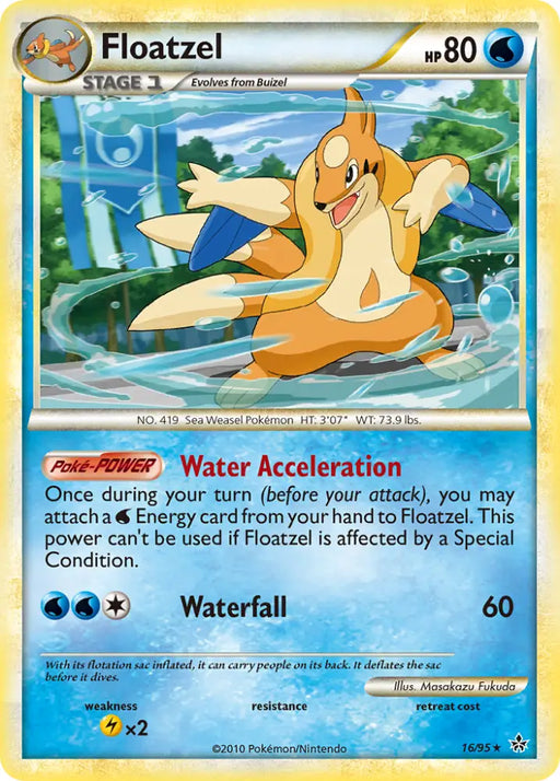 Floatzel (16/95) [HeartGold & SoulSilver: Unleashed] - Pokemon Single