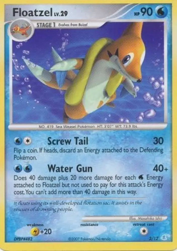 Floatzel (2/12) [Diamond & Pearl: Trainer Kit - Manaphy] - Pokemon Single