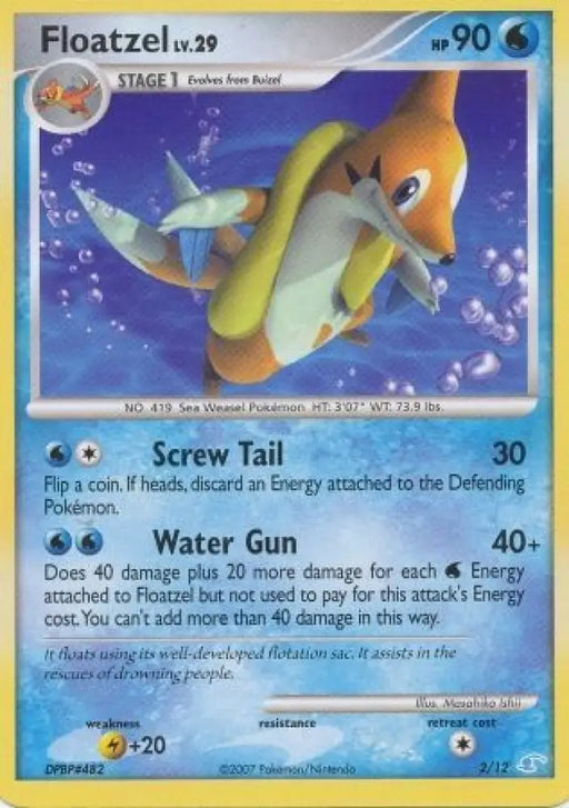 Floatzel (2/12) [Diamond & Pearl: Trainer Kit - Manaphy] - Pokemon Single