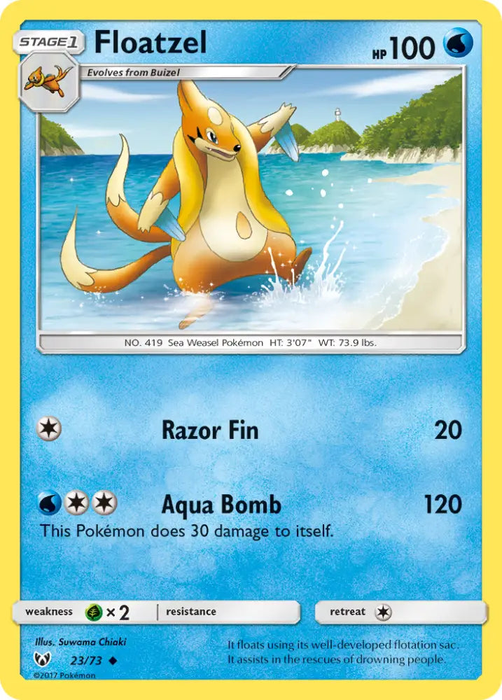 Floatzel (23/73) [Sun & Moon: Shining Legends] - Pokemon Single