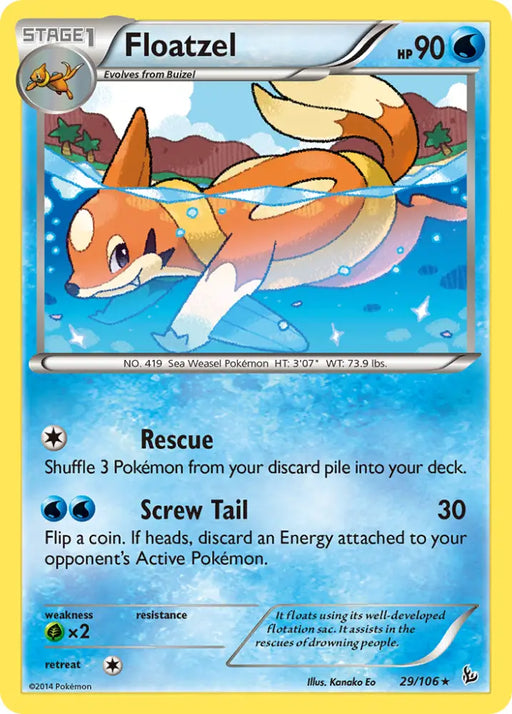 Floatzel (29/106) [XY: Flashfire] - Pokemon Single