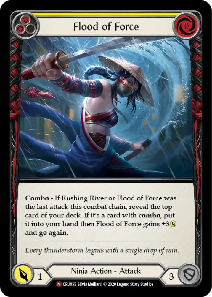 Flood of Force [Crucible of War 1st Edition] 1st Edition Rainbow Foil - Flesh And Blood Single