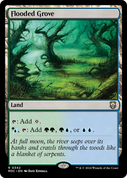 Flooded Grove (Ripple Foil) [Modern Horizons 3 Commander] - MTG Single