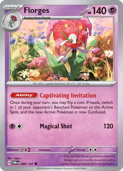 Florges (088/167) [Scarlet & Violet: Twilight Masquerade] - Pokemon Single