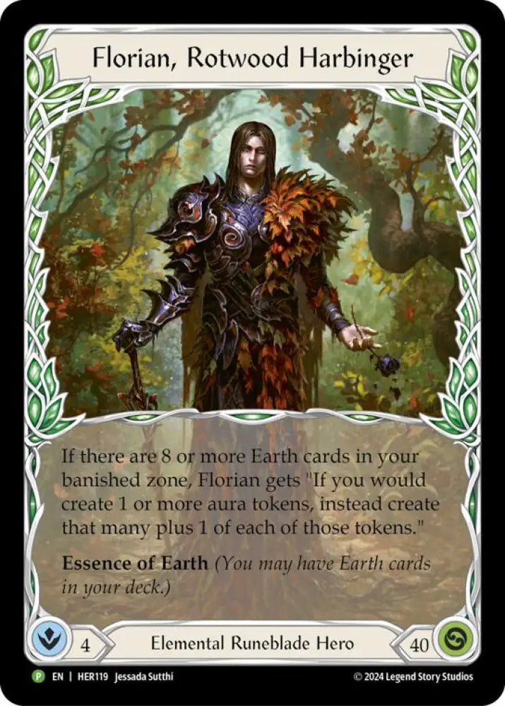 Florian Rotwood Harbinger [HER119] (Promo) Rainbow Foil - Flesh And Blood Single